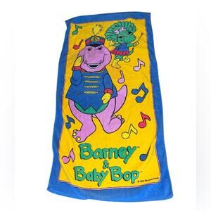 Vintage 1993 Barney & Baby Bop Beach Towel